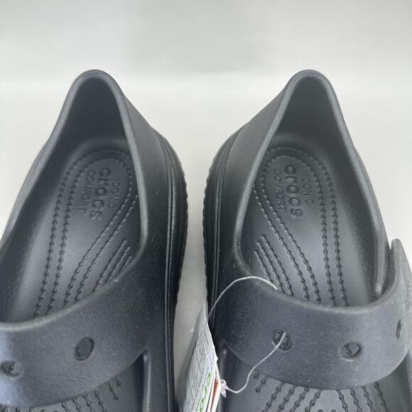 Crocs Shoes Womens Size 9 Black Stomp Mary Jane Platform Clog Strap 209939-060 - Picture 4 of 7